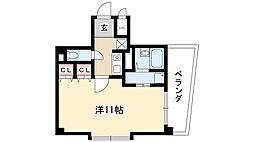 ルミナス本山 1Kの間取図画像