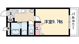 アヴァンセ 1Kの間取図画像