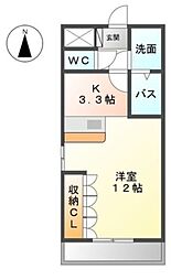 グランドール5 1Kの間取図画像