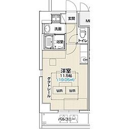 ライブスレジデンス太閤通 ワンルームの間取図画像