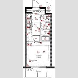 マキシヴ名古屋 1Kの間取図画像