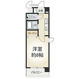 メゾンクラルテ 1Kの間取図画像