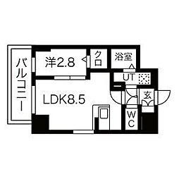 エスリード栄ザパーク 1LDKの間取図画像