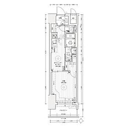 エステムコート名古屋ライブゲート 1DKの間取図画像