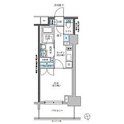 テナス池下 1Kの間取図画像