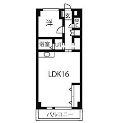 シャロン一社 1LDKの間取図画像