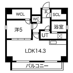 NNS121 1LDKの間取図画像