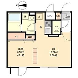 Branche覚王山2 ワンルームの間取図画像