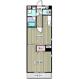 三高アネックス 1DKの間取図画像