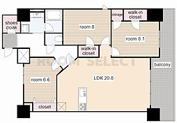 ロイジェント日吉 3LDKの間取図画像