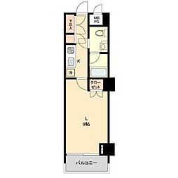 スクエア名駅南 1Kの間取図画像