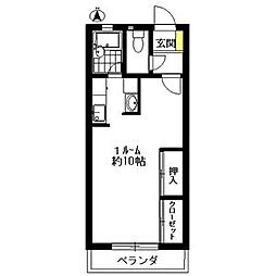 ニュー和合 ワンルームの間取図画像