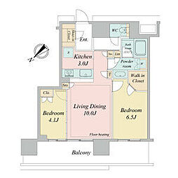 NAGOYAtheTOWER 2LDKの間取図画像