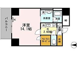 Blancasa久屋大通 1Kの間取図画像
