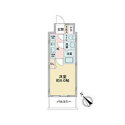 アステリ鶴舞エーナ 1Kの間取図画像