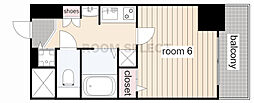 プレサンスナゴヤ桜通ビッグビート 1Kの間取図画像