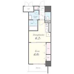 ル・ソレイユ 1DKの間取図画像