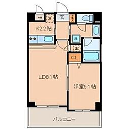 FS幅下 1LDKの間取図画像