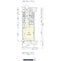 プレサンスTHE栄 ワンルームの間取図画像