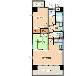 ロジェ新栄南 2LDKの間取図画像