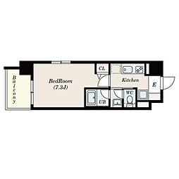 CITYSPIRE名古屋本陣 1Kの間取図画像