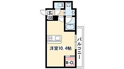 ハーモニーレジデンス名古屋EAST ワンルームの間取図画像