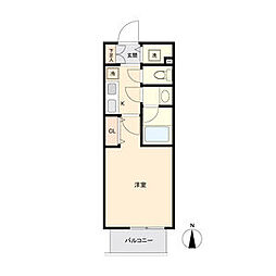 ブランシエスタ東別院 1Kの間取図画像