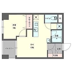 YK50 1LDKの間取図画像