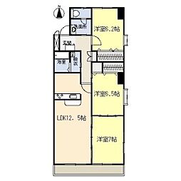 サンシティ貴船 3LDKの間取図画像
