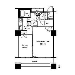 パークアクシス名駅南 1LDKの間取図画像