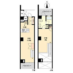 スクエア名駅南 1LDKの間取図画像
