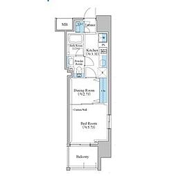 ブランシエスタ泉 1DKの間取図画像