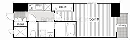 エステムコート名古屋今池アーバンゲート 1Kの間取図画像