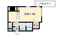 プロシード金山 ワンルームの間取図画像