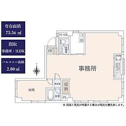 チサンマンション広小路 1LDKの間取図画像