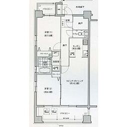 グラン・アベニュー名駅南 2LDKの間取図画像