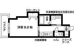 エルメディオ千種 1Kの間取図画像