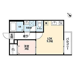 Felice 1LDKの間取図画像