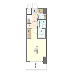 S-RESIDENCE名古屋菊井aline 1Kの間取図画像
