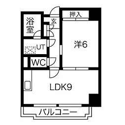 セキスイハイム徳川レジデンス 1LDKの間取図画像