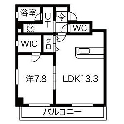 ラプーリア御器所 1LDKの間取図画像