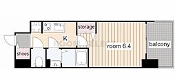 メイクス名駅南2 1Kの間取図画像
