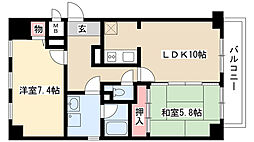 グレース堀田 2LDKの間取図画像