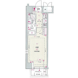 エステムプラザ名古屋・栄プレミアム 1Kの間取図画像