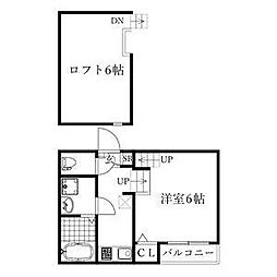 ハミングライフ中村区役所 1Kの間取図画像