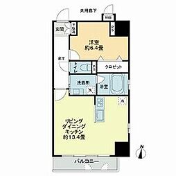サーパスフォーシア白壁 1LDKの間取図画像