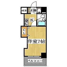 OHD今池 1Kの間取図画像