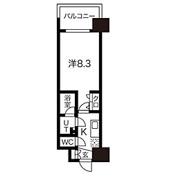 フローラル東別院 1Kの間取図画像