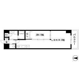 アルバグランデ名護屋 1LDKの間取図画像