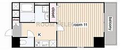 コートモーリス新道 1Kの間取図画像
